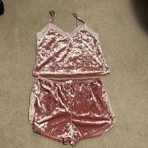 Forever21 Velvet PJ Set
